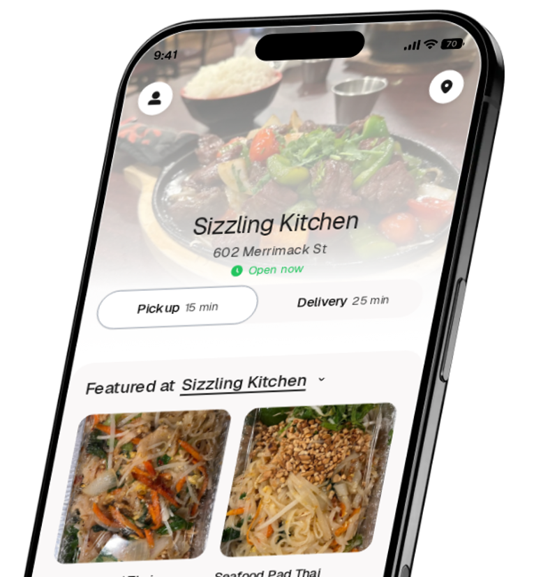 Sizzling Kitchen app preview