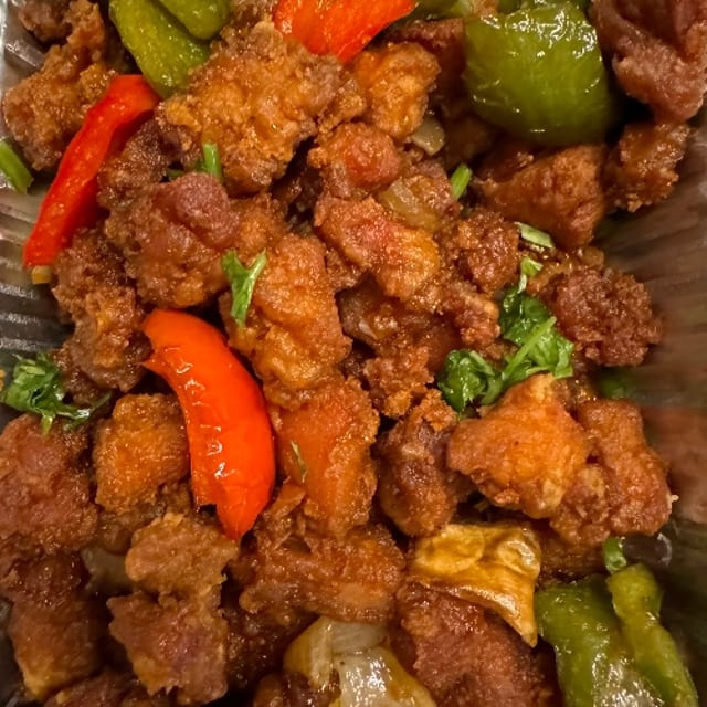 Sizzling Spicy Dry Chicken.