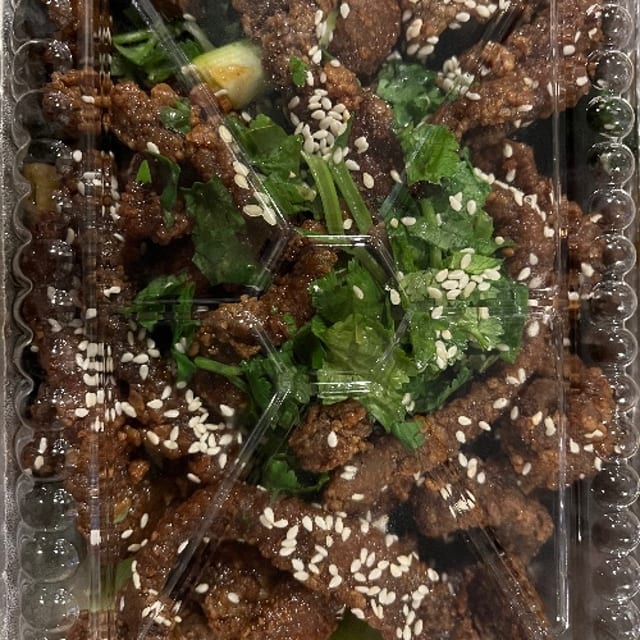 Sizzling Teriyaki Beef Platter.
